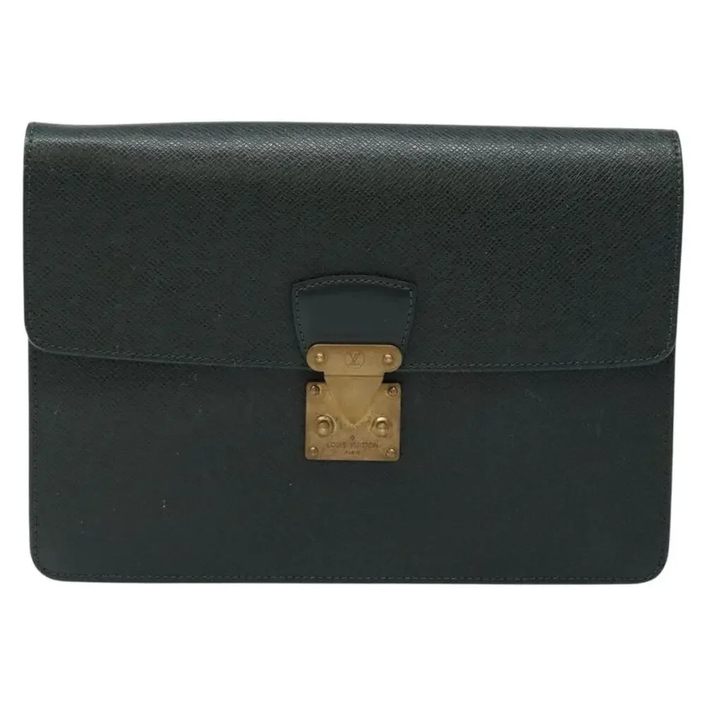 Louis Vuitton Taiga Pochette Kourad Clutch Bag Green